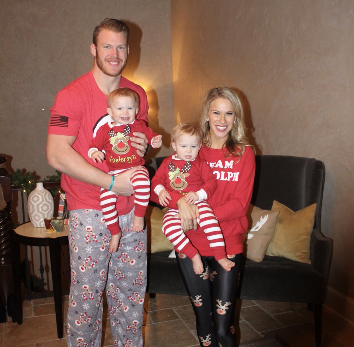 KyleRudolph's tweet photo. Merry Christmas from the Rudolph’s!! https://t.co/U1W8rKTiBi