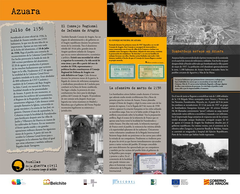La localización que presentamos hoy de la nueva ruta #turística "Huellas de la #GuerraCivil" nos lleva hasta #Azuara, el Cuartel General Republicano de este municipio.
Toda la información aquí ⤵⤵
descubrecampodebelchite.com/pois/detail.do…