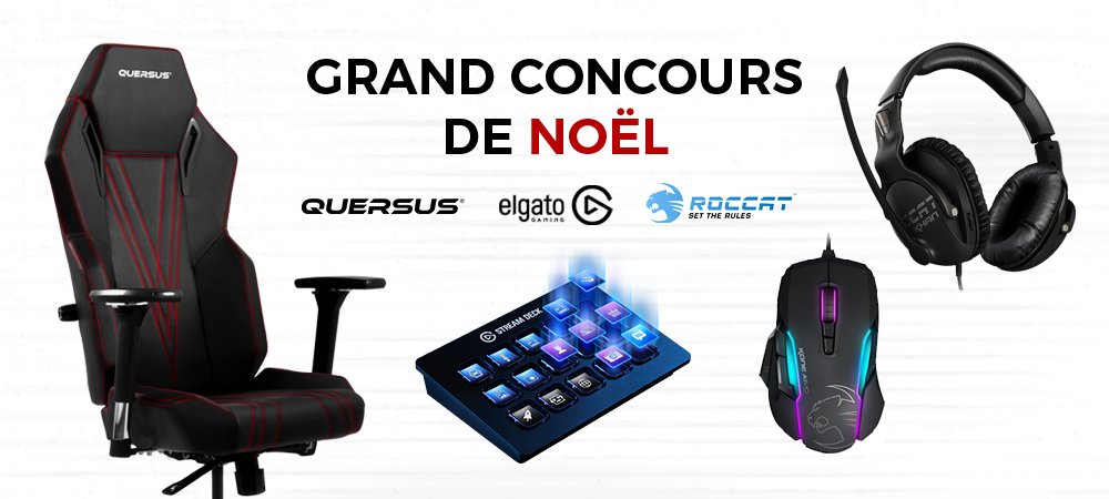 QuersusFR's tweet image. 🎁 ÉNORME pack gaming à gagner. #ProlongationsdeNoel

-1 nouveau modèle Quersus VAOS
-1 Stream Deck Elgato
-1 ROCCAT Kone AIMO
-1 ROCCAT Khan Pro

Pour participer, RT + Follow @QuersusFR @ROCCATFrance et @elgatogamingFR