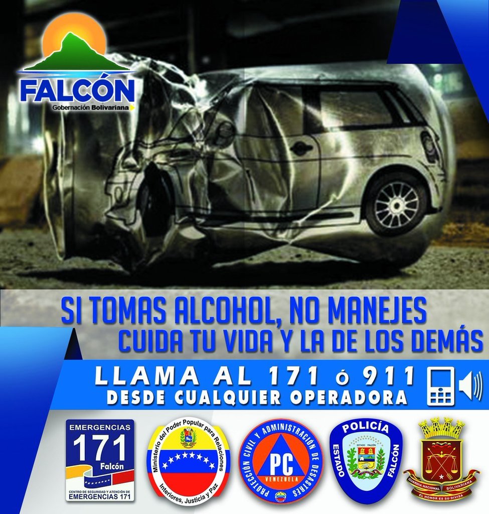El_chacalitotv's tweet photo. ⚠️SI TOMAS ALCOHOL🍷🍺, NO MANEJES🚫⚠️Disfruta Responsablemente 😉#EmergenciasFalcon #171Falcon #ConductorPrevenido https://t.co/9pcV50EPoL
