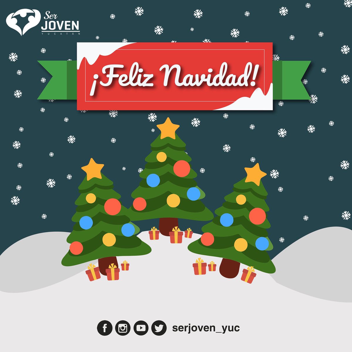 serjoven_yuc's tweet photo. ¡Feliz Navidad! 🎄🎅🏻🤶🏻

Les deseamos por parte de todo el equipo de Ser Joven Yucatán unas felices fiestas en compañía de sus seres queridos. 🎁 🎉🍗
#Navidad #SerJovenYuc #25Dic https://t.co/kfeGkX64jY
