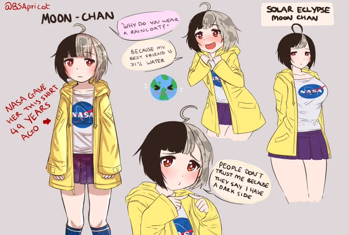 Moon chan is here!
Do you guys wanna see more of my interpretations of this meme? 