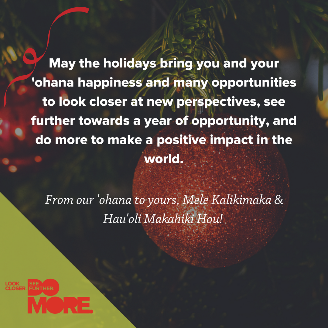 We hope you're enjoying this special time with friends and family. #MeleKalikimaka