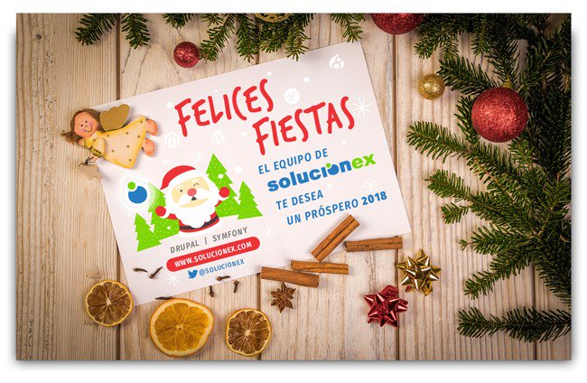 solucionex's tweet photo. Desde Solucionex os deseamos Felices Fiestas y un increible año 2018 lleno de proyectos e Innovaciones https://t.co/9AQZCrhVXN