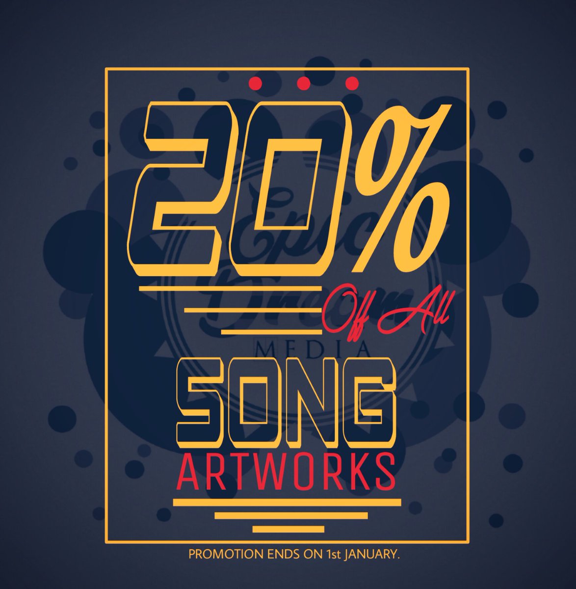EpicDreamZM's tweet photo. 🌲Merry Christmas 🌲
Get your song artworks done with us with a 20%discount. 
🎉🎊🎊🎉🎉🎊🎉🎉🎊🎉🎉 https://t.co/FdKYKH5sf0