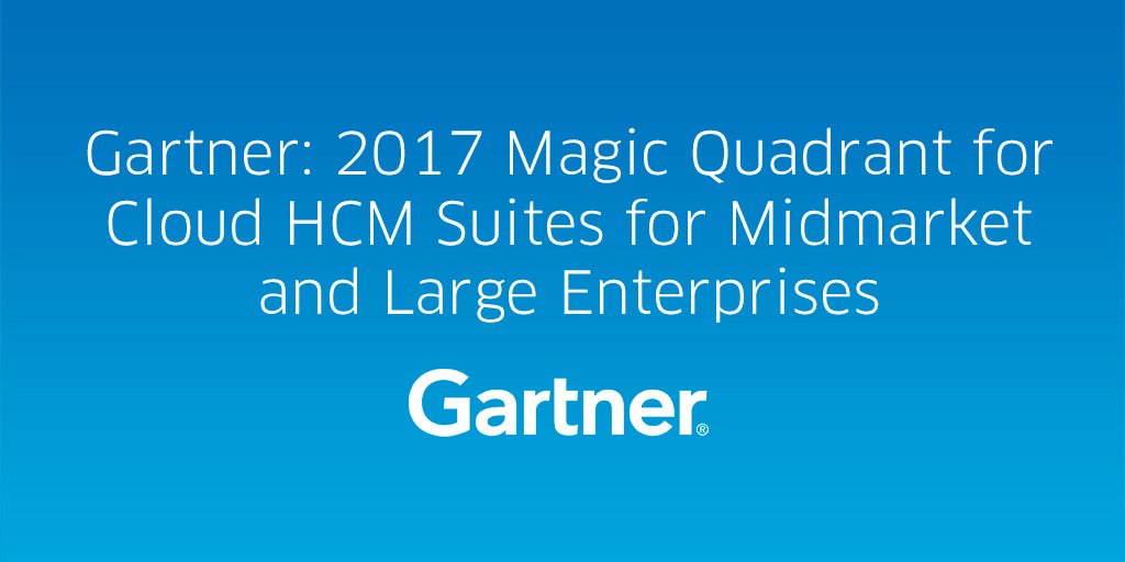 Workday's tweet photo. We did it again! #Gartner names Workday a leader in cloud HCM suites for the 2nd year in a row: https://t.co/oXWyqceYfw https://t.co/qMWHsjEbLO
