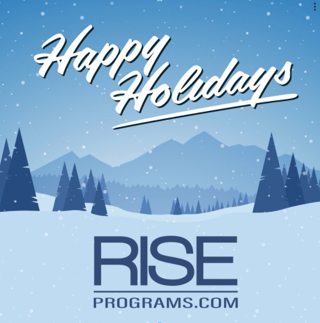 RisePrograms's tweet photo. On behalf of the RISE Programs team, we would like to wish everyone a Merry Christmas! We hope you all have a happy holiday season filled with warmth, love, and family. #RISEPrograms #HappyHolidays #Christmas https://t.co/vFidhz0X2T