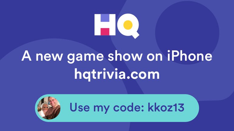 kozcomm's tweet photo. I’m playing a game called @hqtrivia. You should play too. Use my code ���kkoz13’ to sign up https://t.co/cLH339nbsz https://t.co/Q9dOxEESBj