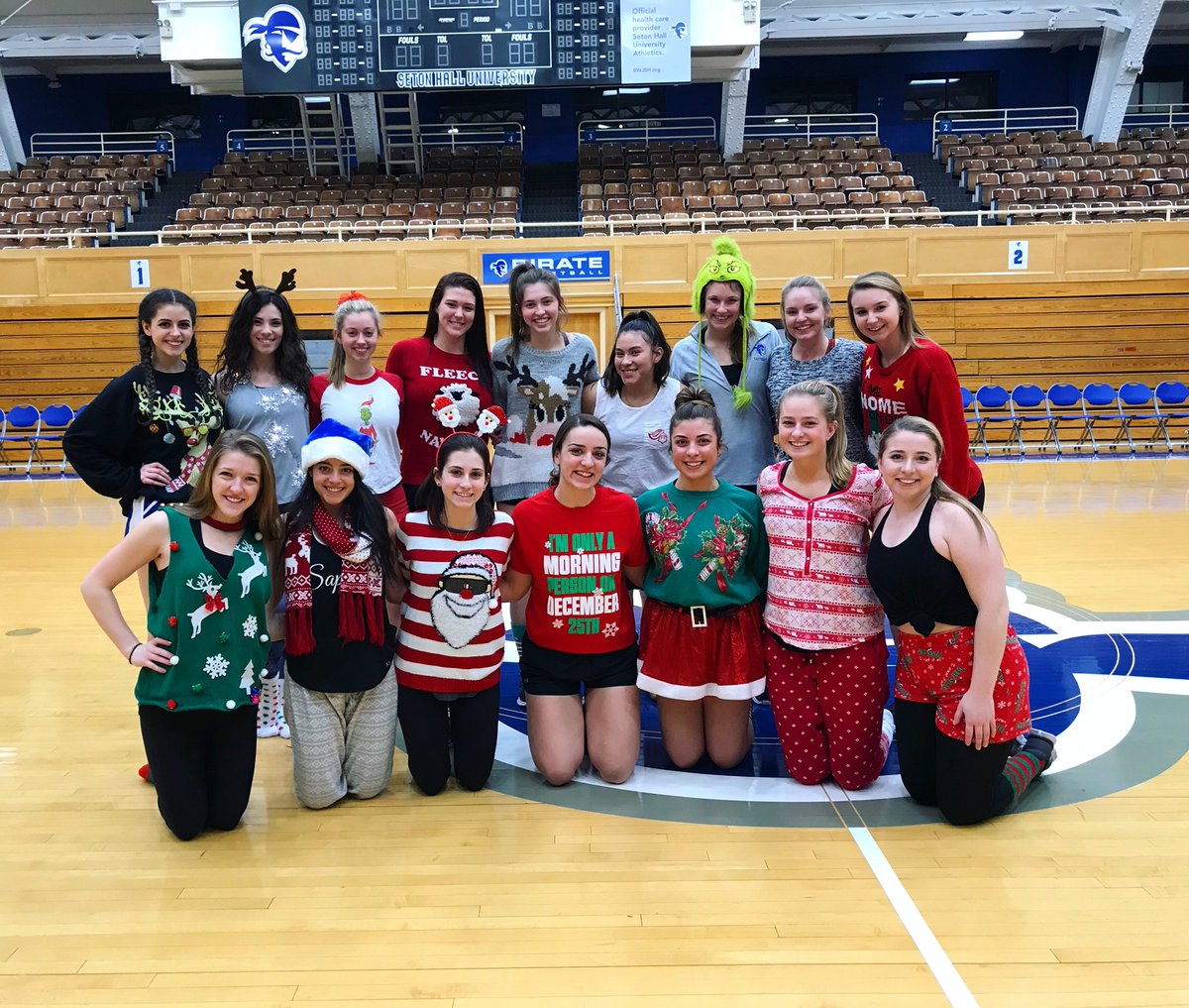 SHUSapphires's tweet photo. The Seton Hall Sapphires would like to wish our Pirate Family a very Merry Christmas &amp; a happy holiday season!! 💙🎄💎 #HALLin https://t.co/QUXdZa5R9c