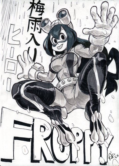 Continuing to catch up on commissions~ here's a Froppy Tsuyu. And some extra Tsuyu for you you. I still need to watch this show ;w; I do like her design a bunch though, either way. #BNHA #MyHeroAcademia #tsuyu 
