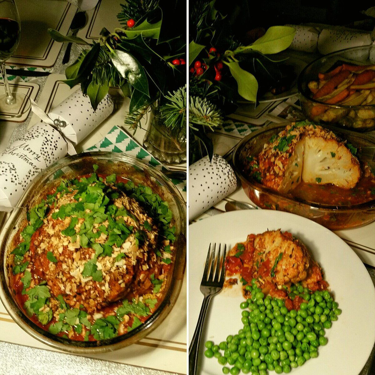 Made the <a href="/jamieoliver/">Jamie Oliver</a> whole roast cauliflower for my parents - so tasty! And my carnivore dad said it was the best veggie dish he's ever tasted 😋 BOOM!