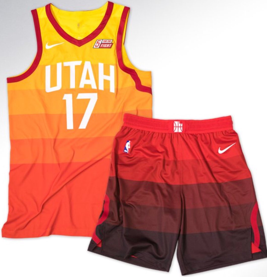 utah jazz rainbow jersey