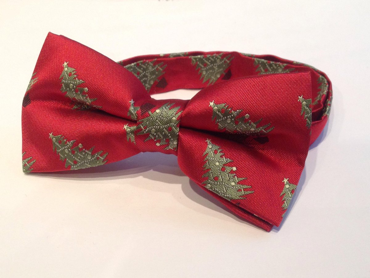Red bow tie Christmas drawings, tie knot made green Christmas tree, necktie ti… etsy.me/2zuLzgN #Etsy #gifts