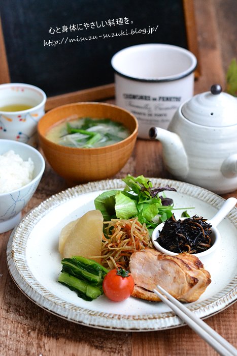 鈴木美鈴 Twitterren ブログ更新しました 作り置きおかずレシピとお弁当 心と身体にやさしい料理を 鈴木美鈴オフィシャルブログ 鶏むね肉の味噌漬けでワンプレート朝ごはん T Co Ml3jqxxgaj