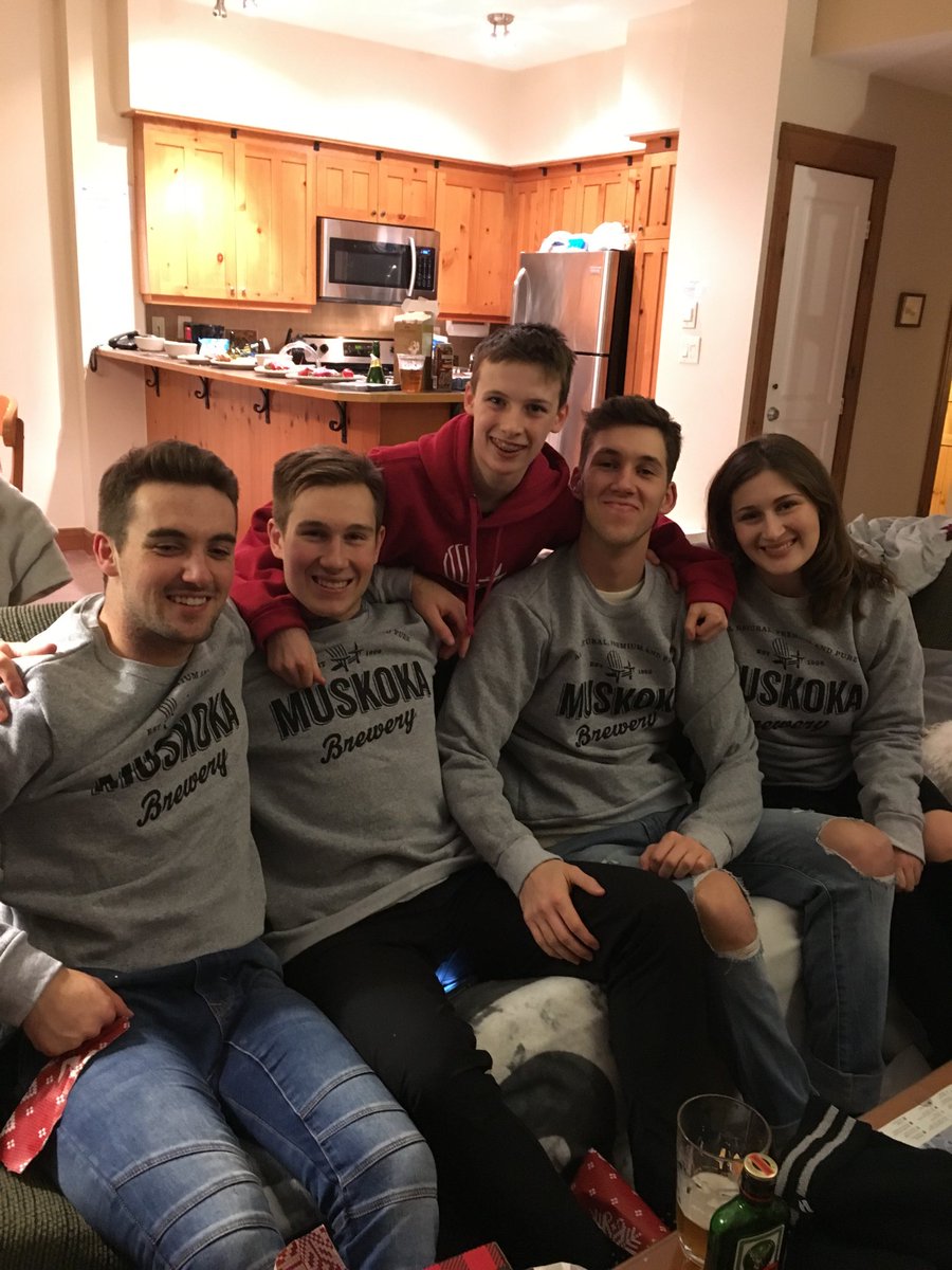 Merry Christmas all! The Tremblant crew loves their new threads, cheers! <a href="/MuskokaBrewery/">MuskokaBrewery</a>