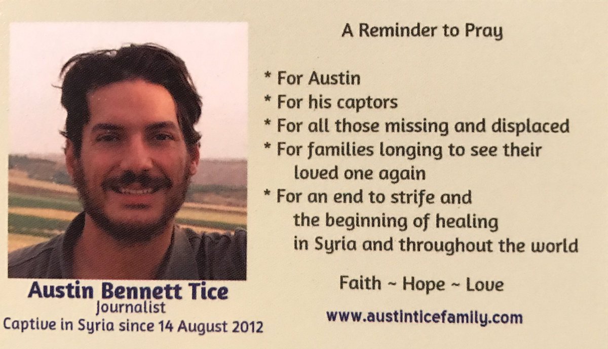 Jared Christopher (@jaredlchris) on Twitter photo While everyone is enjoying Christmas with their families let's not forget journalist #AustinTice who's been held captive in Syria since 2012. Prayers to his family this holiday season. <a href="/realDonaldTrump/">Donald J. Trump</a> time to bring him home While everyone is enjoying Christmas with their families let's not forget journalist #AustinTice who's been held captive in Syria since 2012. Prayers to his family this holiday season. <a href="/realDonaldTrump/">Donald J. Trump</a> time to bring him home