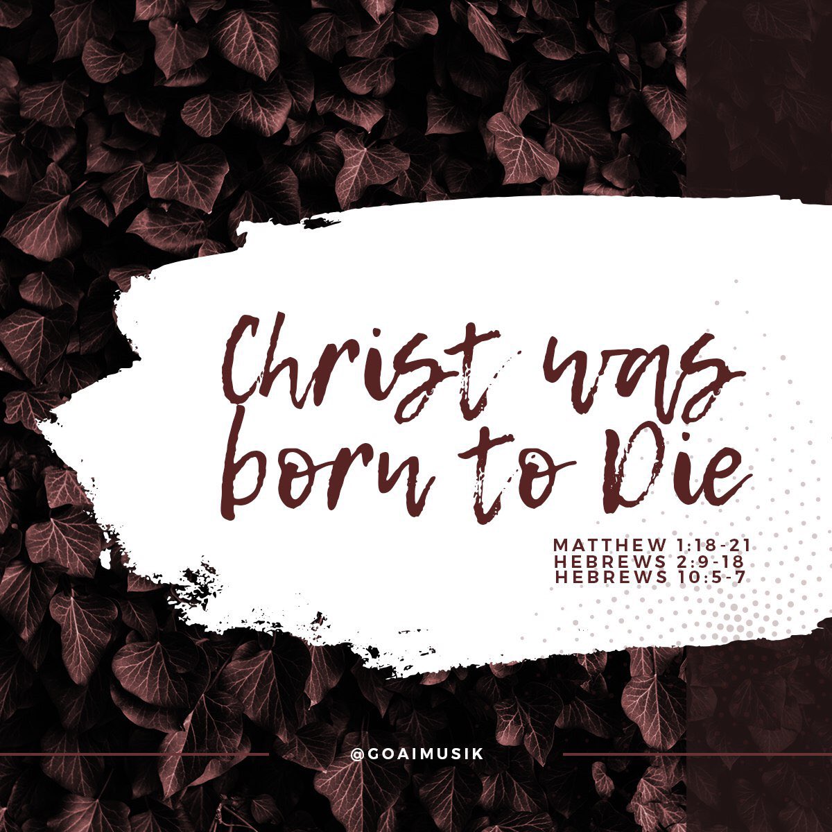 AiTheAnomaly's tweet photo. Not sure of the exact date, time, etc. but let us never forget that Christ was born to die for the purpose of redemption. Let us live in Memory Of that purpose and what great example He showed while he was here on earth. #GoAllIn
#merrychristmas #goaimusik #praypushpersevere https://t.co/pOf2ZpISw9