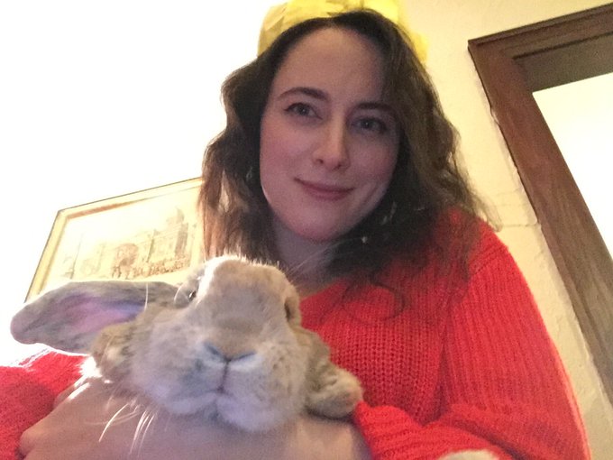 Hanging out with this adorable floof tonight :) https://t.co/o9PozqUHpP