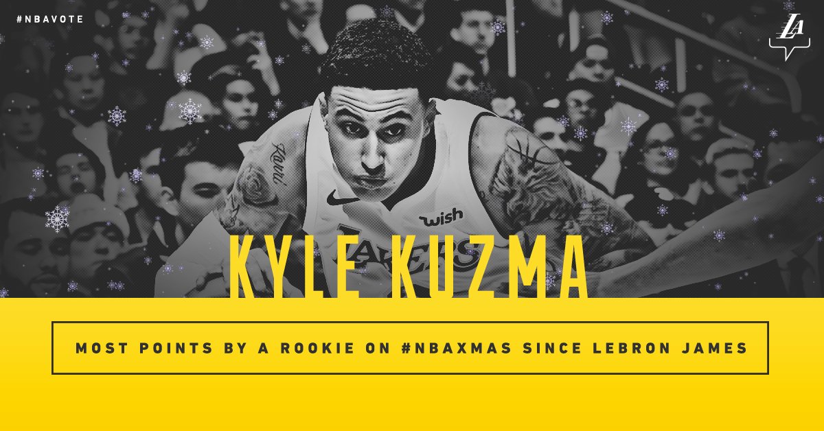 Kyle Kuzma won't stop. #NBAVote