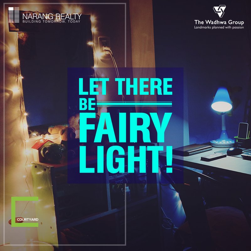 narang_realty's tweet photo. #DecorateYourCourtyard with twinkling lights that give your home a bohemian-feel. Hang these lights so every night is a starry one. 

#Realty #MumbaiRealEstate #FunActivities #NarangRealty https://t.co/ghg1EteOSl