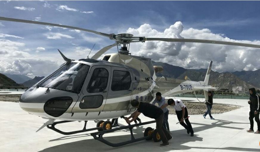 xlaviation's tweet photo. Helicopter company offers aerial tours of Lhasa in Airbus Helicopters H125, $135 for around 15 minutes https://t.co/nj6taqY8Jt https://t.co/B7g1A2R4ju