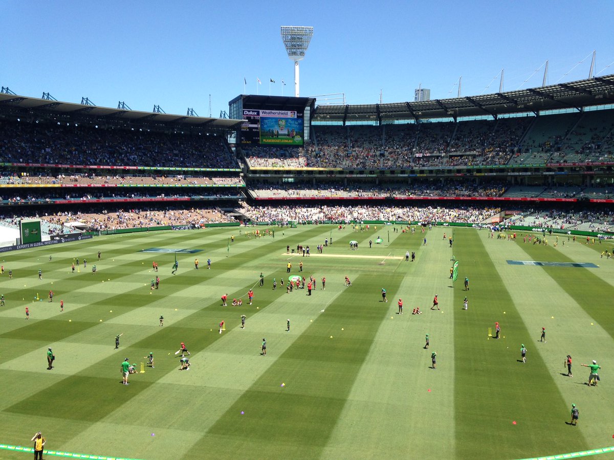 njtoscan's tweet photo. Great to be @MCG for Boxing Day 1 of the #Ashes
@CricketAus putting on a clinic and wonderful to see the #MILO #in2CRICKET and #T20Blast participants during the lunch break! #beatengland #playcricket https://t.co/AGdOT5T6Vd