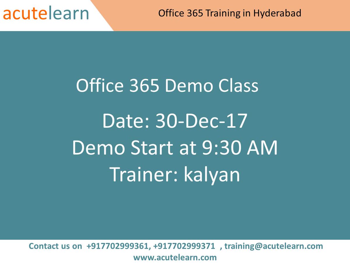 acutelearntech's tweet image. Acutelearn Technologies Training Institute in Hyderabad, We offer the best training in trending technologies to professional and students.
content link: acutelearn.com/Courses/MS-Off…