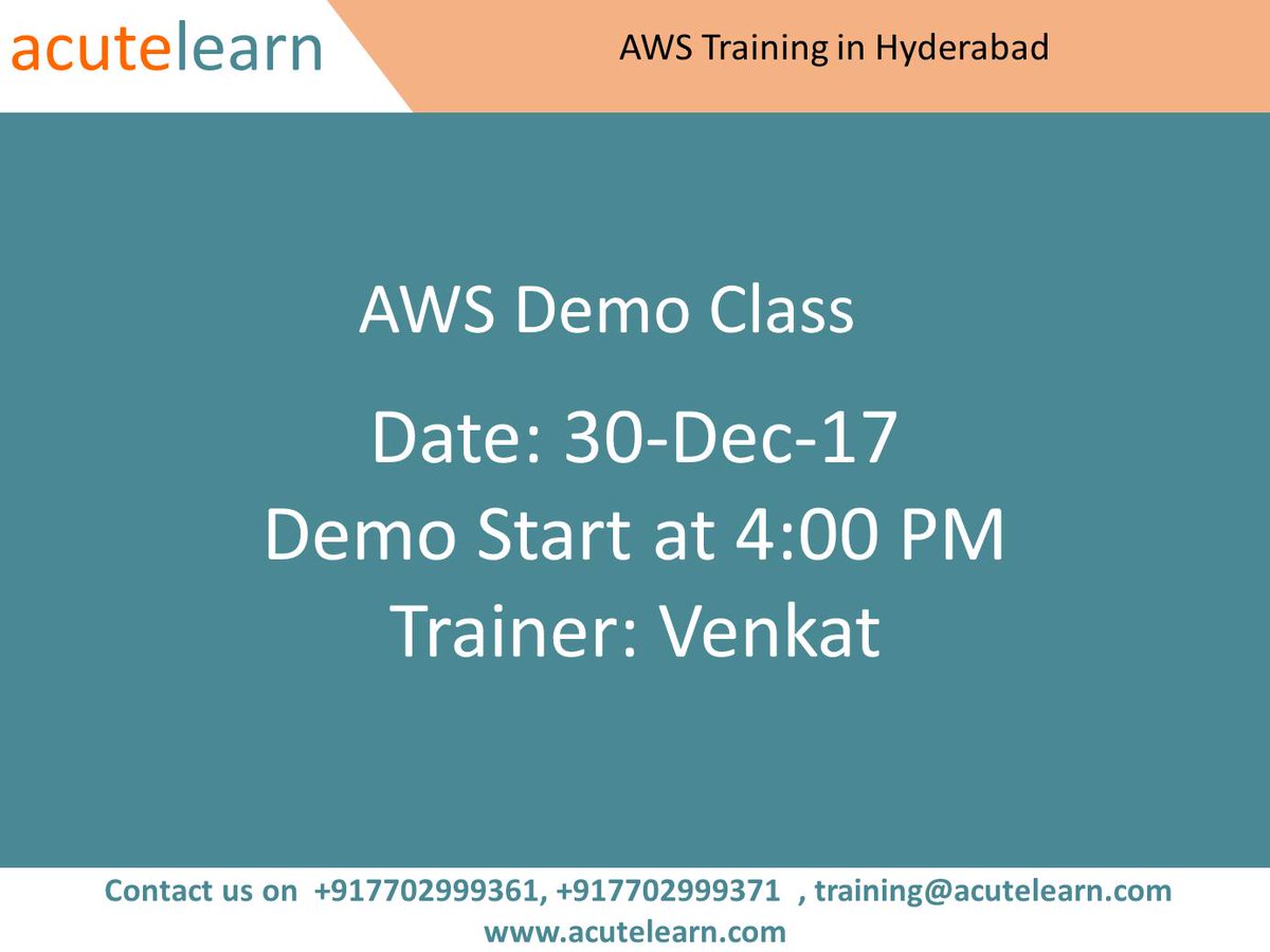 acutelearntech's tweet image. Acutelearn Technologies Training Institute in Hyderabad, We offer the best training in trending technologies to professional and students.
Content link: acutelearn.com/Courses/Archit…
