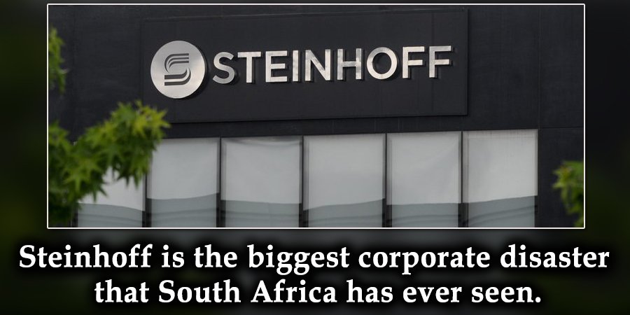 MosMokoenaRE's tweet photo. Corruption at #Steinhoff was so huge that even the economy was affected.
100's of billion were lost and #RupertMedia didn't find the need to expose the people behind such colossal loss.
#ChristoWeise why media isn't exposing him?
#SteinhoffFraud. https://t.co/fHhrAYrUCF
