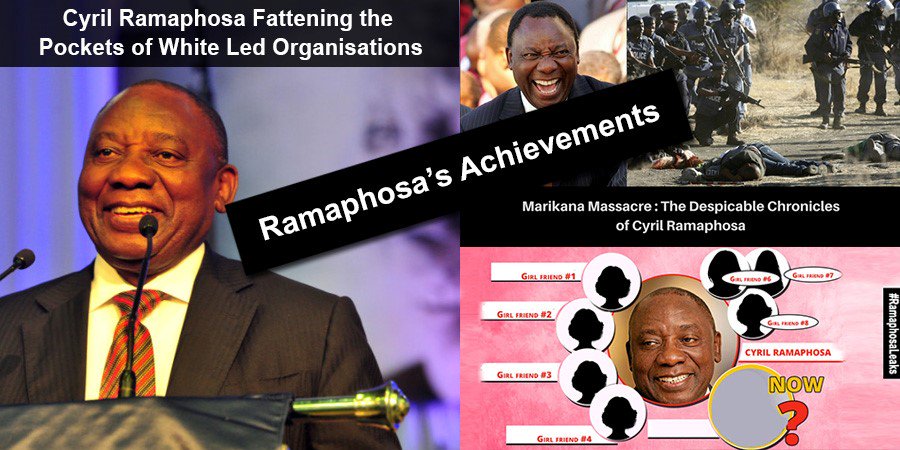 desceptor_SA's tweet photo. @Magda_Wierzycka This means the Act won't allow Cyril Ramaphosa, @GwedeMantashe1, #WMC stooges &amp; you to visit US for human rights abuses like #MarikanaMassacre #RamaphosaLeaks #GwedeSexScandal and trying to compare &amp; buy President of RSA, Jacob Zuma.
@News24 @AdriaanBasson @Bruceps @GwedeUncle https://t.co/45KWkg6zRV