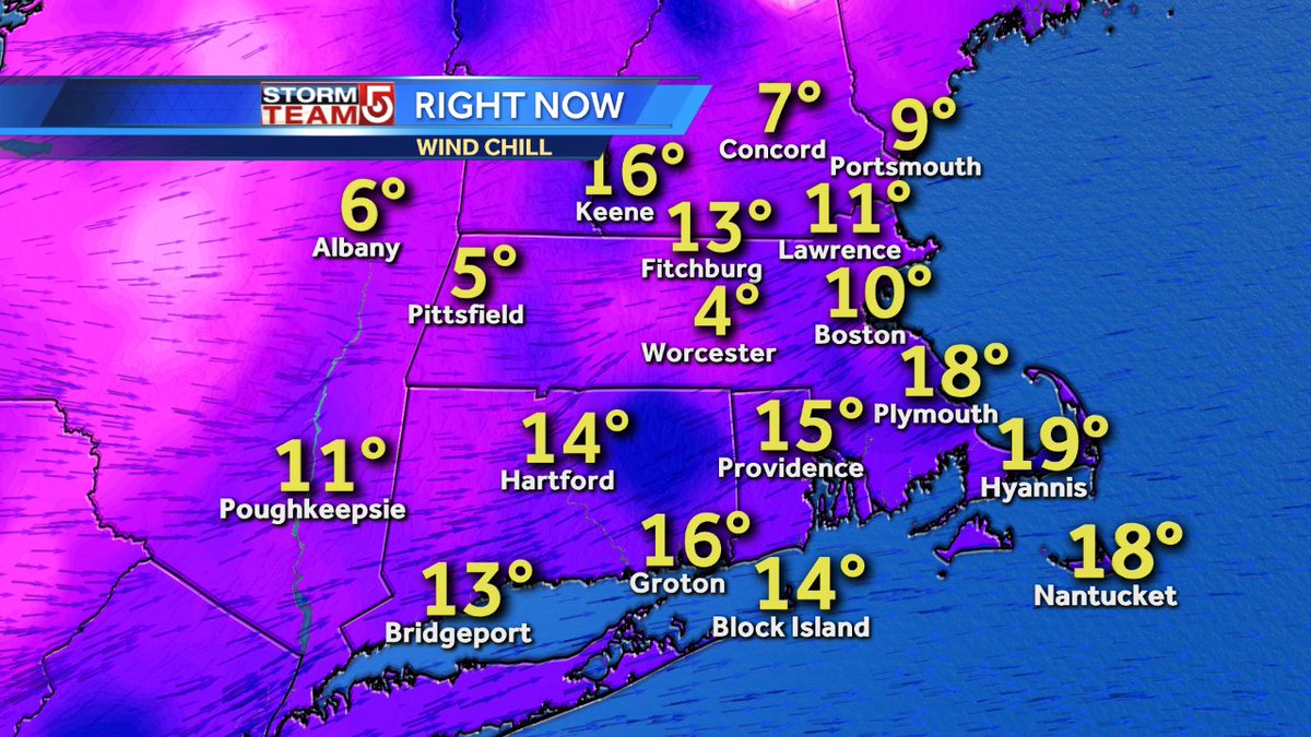 Met_CindyFitz's tweet photo. Good Tuesday morning! Hope you had a wonderful Christmas! Bundle up if you're heading out... wind chills in the single digits and teens now. Sunshine and highs only in the 20Β°s today. Turn on #wcvb for details on a BITTER COLD week ahead https://t.co/MWiXpyZ2As