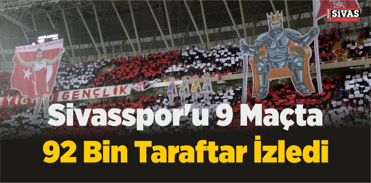 buyuksivashaber's tweet photo. https://t.co/EYHBesXWxn
Sivasspor’u 9 Maçta 92 Bin Taraftar İzledi
#Sivasspor #9Maçta #92Bin #Taraftar #İzledi #SüperLig #Spor #Yeni4EylülStadı #Futbol #Haber #Haberler #BüyükSivas #DemirGrupSivasspor https://t.co/BhmhxUKzlO