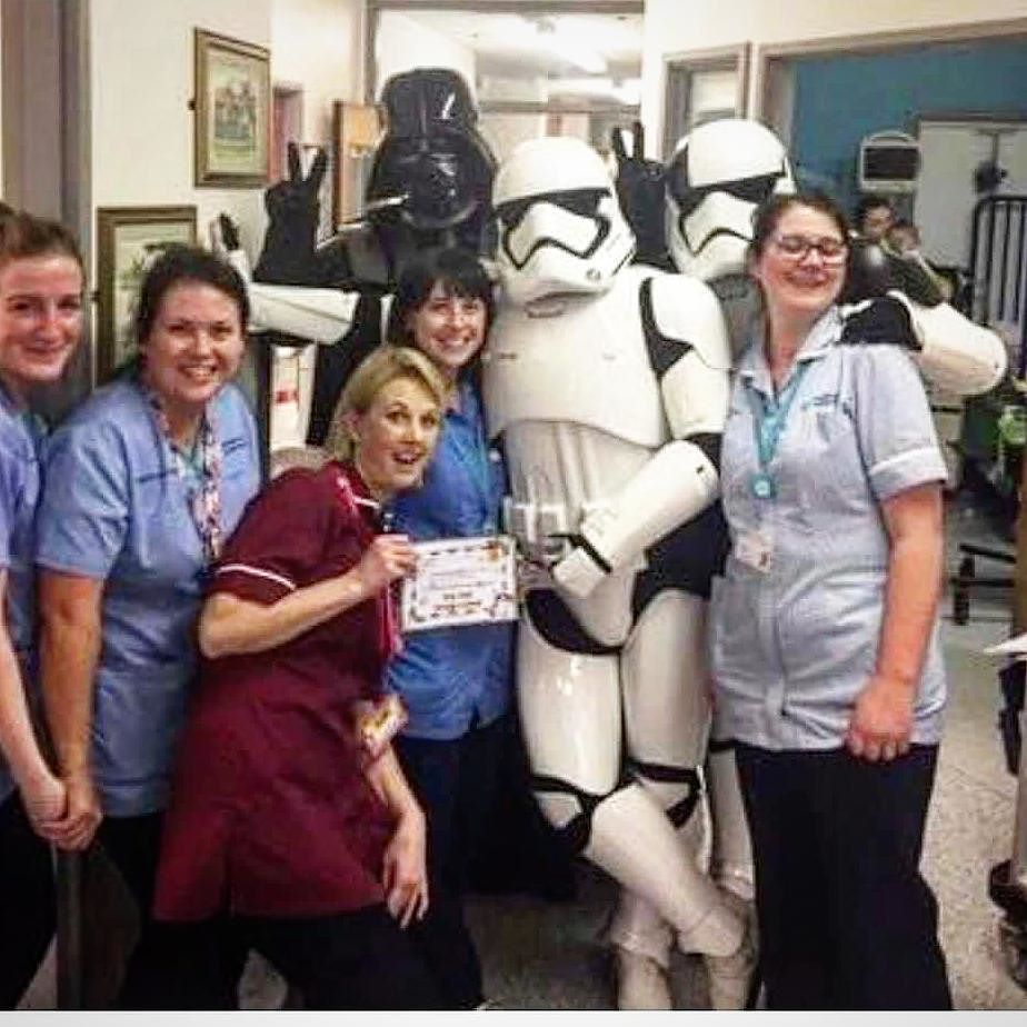 501stIreland's tweet photo. Our troopers got to visit the Antrim Area Hospital before Christmas to say hi. Everyone, including the staff were thrilled to see us.
#BadGuysDoingGood
#501stireland
#Stormtrooper
#DarthVader
#ExecutionerTrooper
#FirstOrder
#VadersFist
#FISD https://t.co/rlZmE5jK50 https://t.co/Shnqsv4k55
