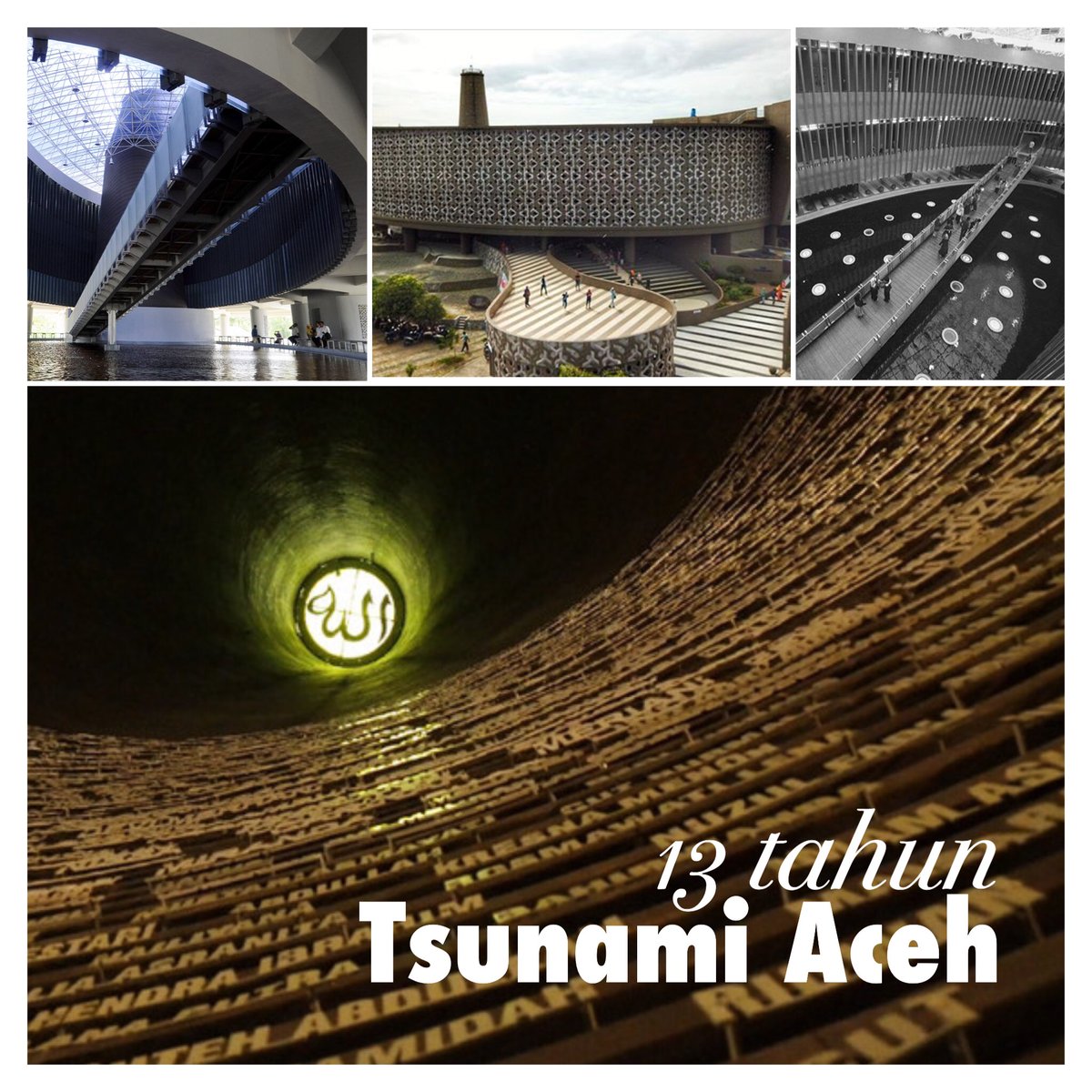 ridwankamil's tweet photo. Memperingati 13 tahun peristiwa Tsunami Aceh. Doa terbaik saya selalu terhaturkan untuk masyarakat Aceh tercinta. *Museum Tsunami, karya desain tahun 2007-2009. https://t.co/LqEb7k4Z7w