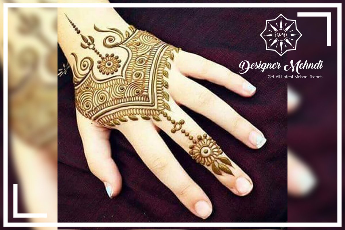 Designermehndi On Twitter Beautiful Yet Simple Mehndi Design For