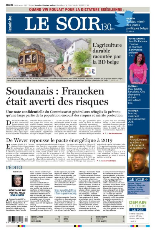 #LeSoirDuJour "Soudanais: Francken était averti des risques" En librairies ou sur: bit.ly/1IWJDNS