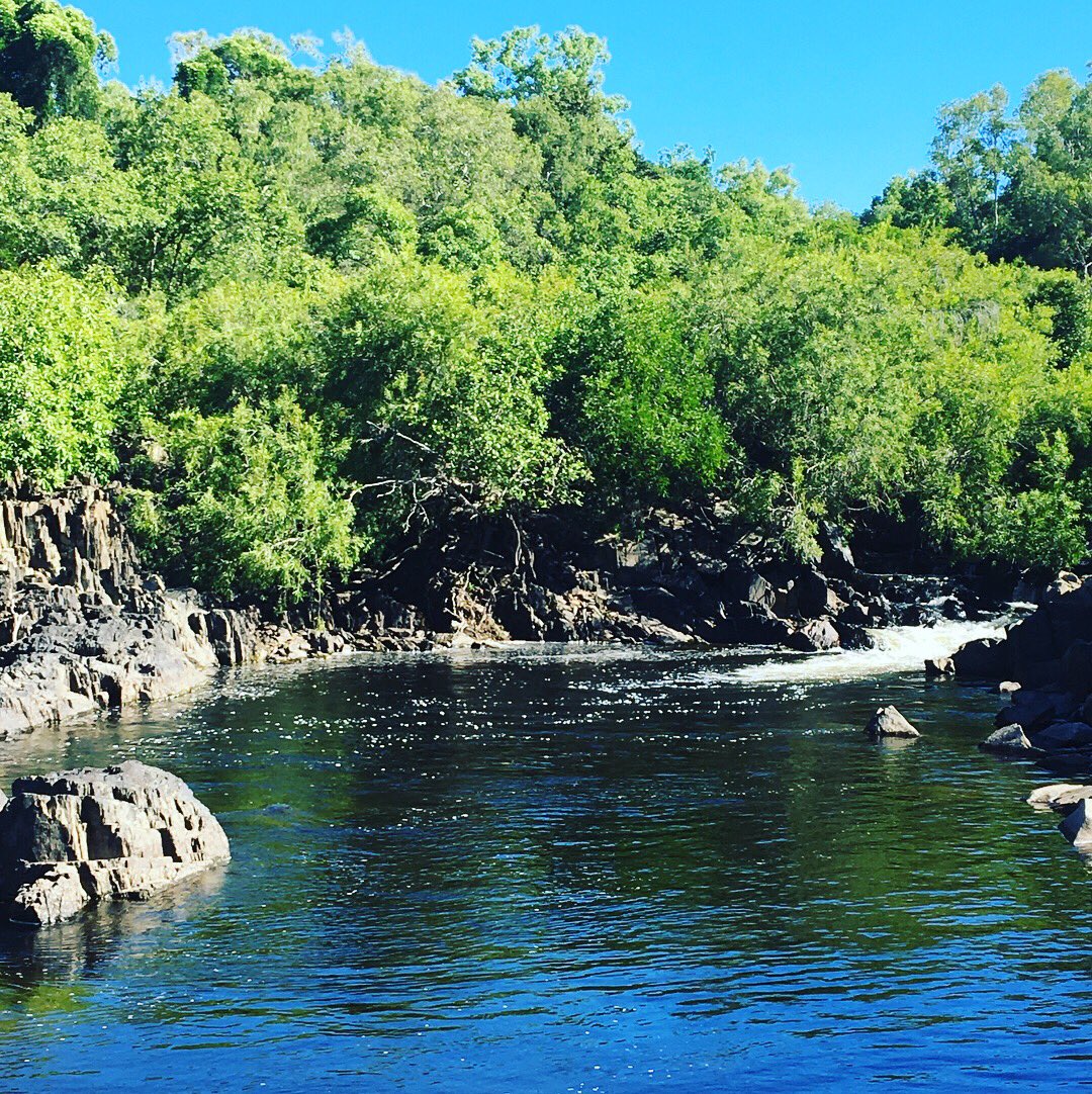 Bass23Jen's tweet photo. Freshwaterswimming #groundingwithnature #cooktown #Australia #waterfall #rockyannon https://t.co/JtalJGZWyB
