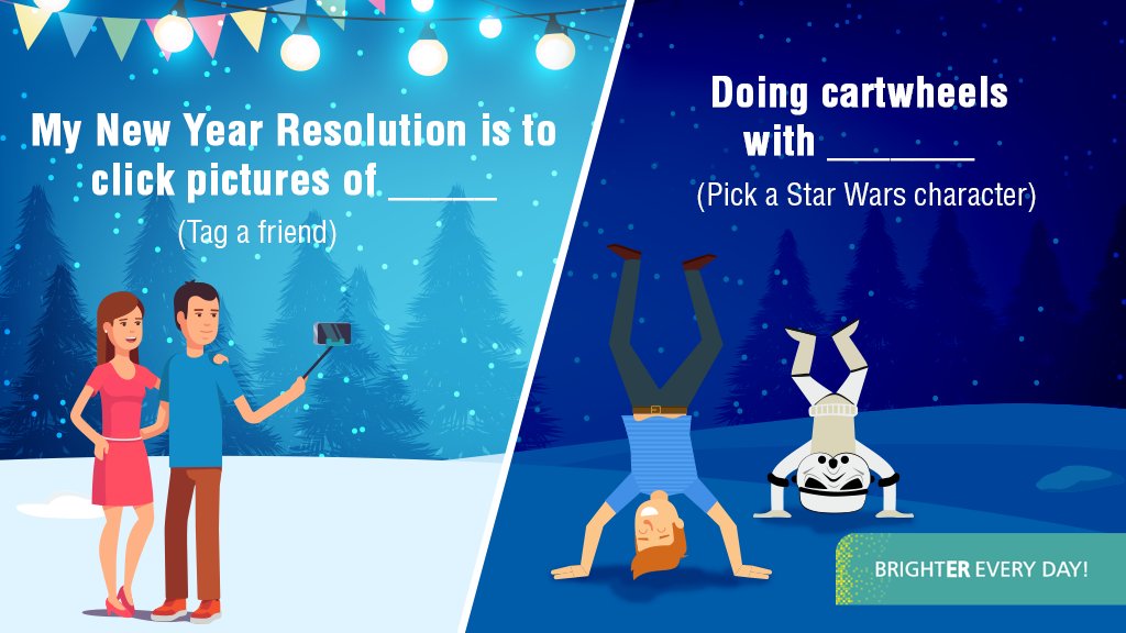 cromaretail's tweet photo. A new year calls for new resolutions, but what’s the fun in having normal ones, right? Fill in the blanks and share your crazy resolutions with us & we’ll feature the funniest one! #CardsWithCromanity https://t.co/aK1tr1fg7A