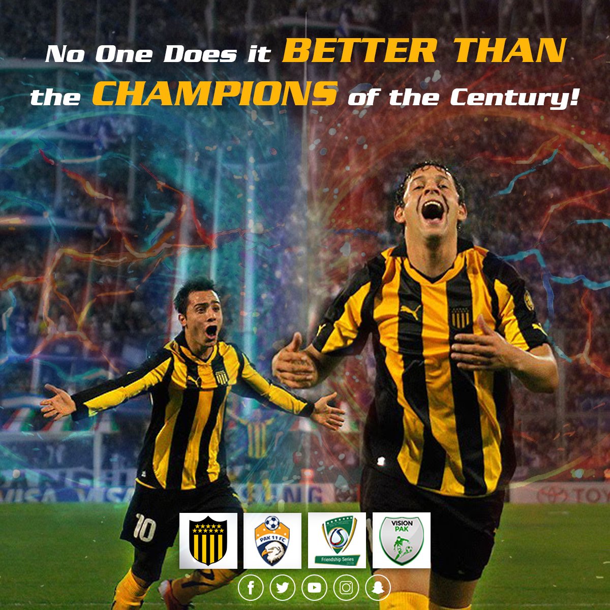 VisionPak1's tweet photo. Player of Penarol Celebrating victory over Universidad Catolica during the Santander Libertadores Cup 2011.
#knowyourguest #ClubFacts #Penarolcomingtopak #Footballcomeshome #Championsofcentury #Penlegends #Highlightedmoments https://t.co/TjsfWYPuqF