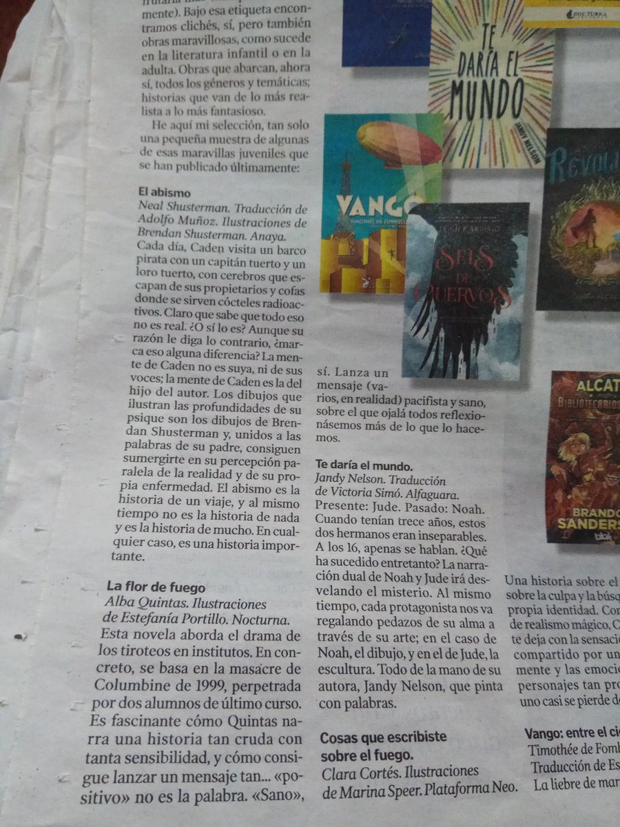 ieselpicarral's tweet photo. Estupendo artículo  sobre LIJ hoy en el Heraldo @BJCubit d la book tuberías Marta Álvarez https://t.co/3STr1xi9XA