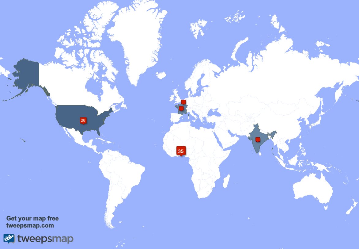 natisheabutter's tweet photo. Selon https://t.co/zVrDEMpR6D Mes followers vivent en: Bénin(32%),États-Unis(24%),Inde(12%) https://t.co/FOIHY871pR