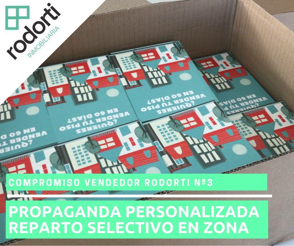 Compromiso #vendedor 3:
✔️Reparto de publicidad personalizada de tu #vivienda en las zonas de compradores potenciales.