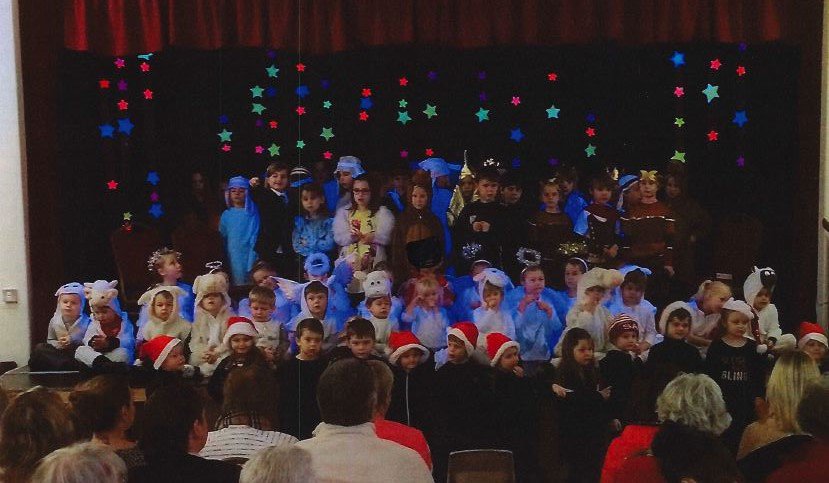 Christmas really has begun. Barley and Barkway Nativity play is under way ..............