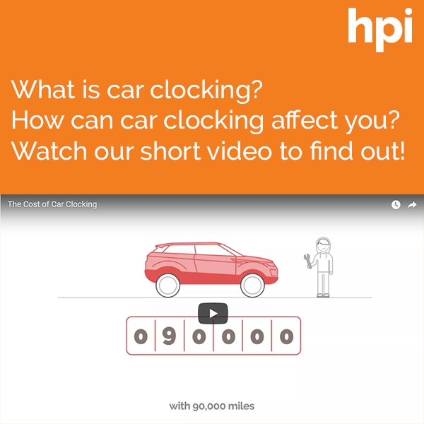 my_hpi's tweet photo. #CarClocking is on the rise and it is estimated that #clocking #costs motorists £800 million a year! Watch our short #video which explains what #carclocking is and how this can affect you! https://t.co/PfuaJuBHNc
#TwitterCarClub #CarFraud #Scam #Scandal #DontGetCaughtOut https://t.co/v62OmCfrw8