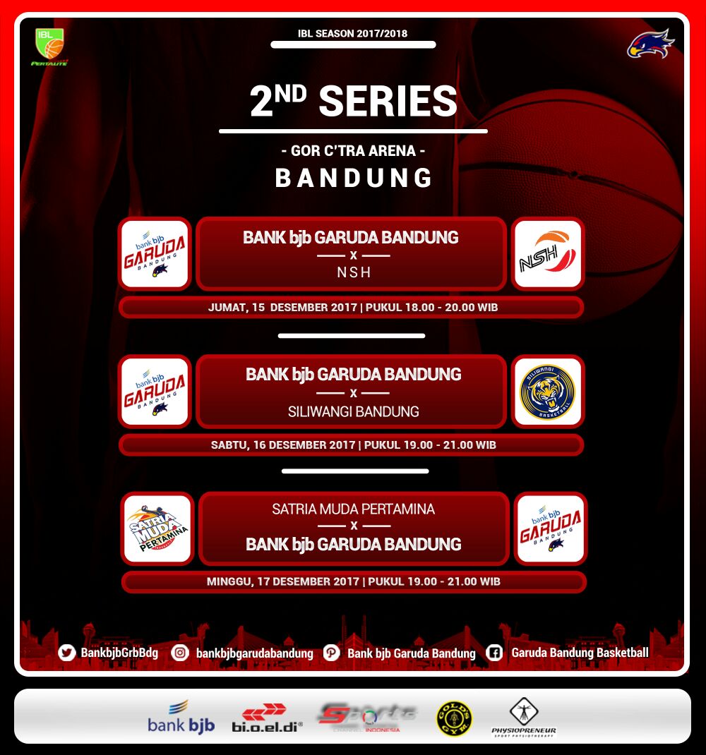 Catat! Ini jadwal tim Garuda selama seri Bandung, mari ramaikan. Ajak kekasih lebih asik kali yaa.. 😁