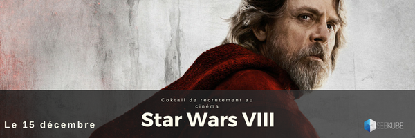 gienpawlicki's tweet photo. @SeeKube event de #recrutement IT autour de la projection de #StarWars8 : "on partage l'enthousiasme des jedis et vos #projets pro #tech :), opportunités de #job dans l' #Ecommerce, l' #omnicanal, #ConnectedStore, #CRM, #Data et UX #DigitalPlateform chez @itelios en 2018 :D https://t.co/EKnaFSkvJ0
