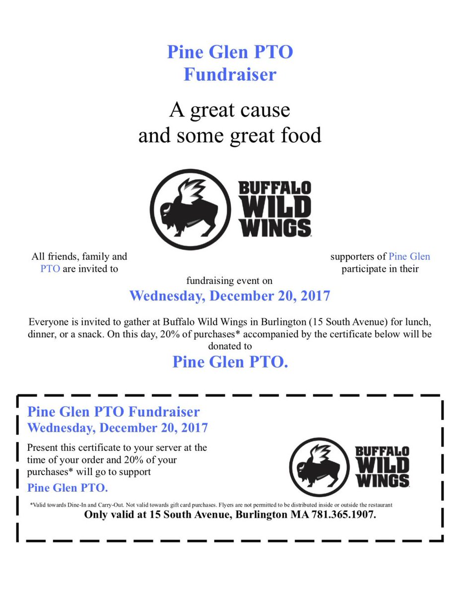 Dine &amp; Donate @ Buffalo Wild Wings pineglenpto.org/2017/12/14/din…