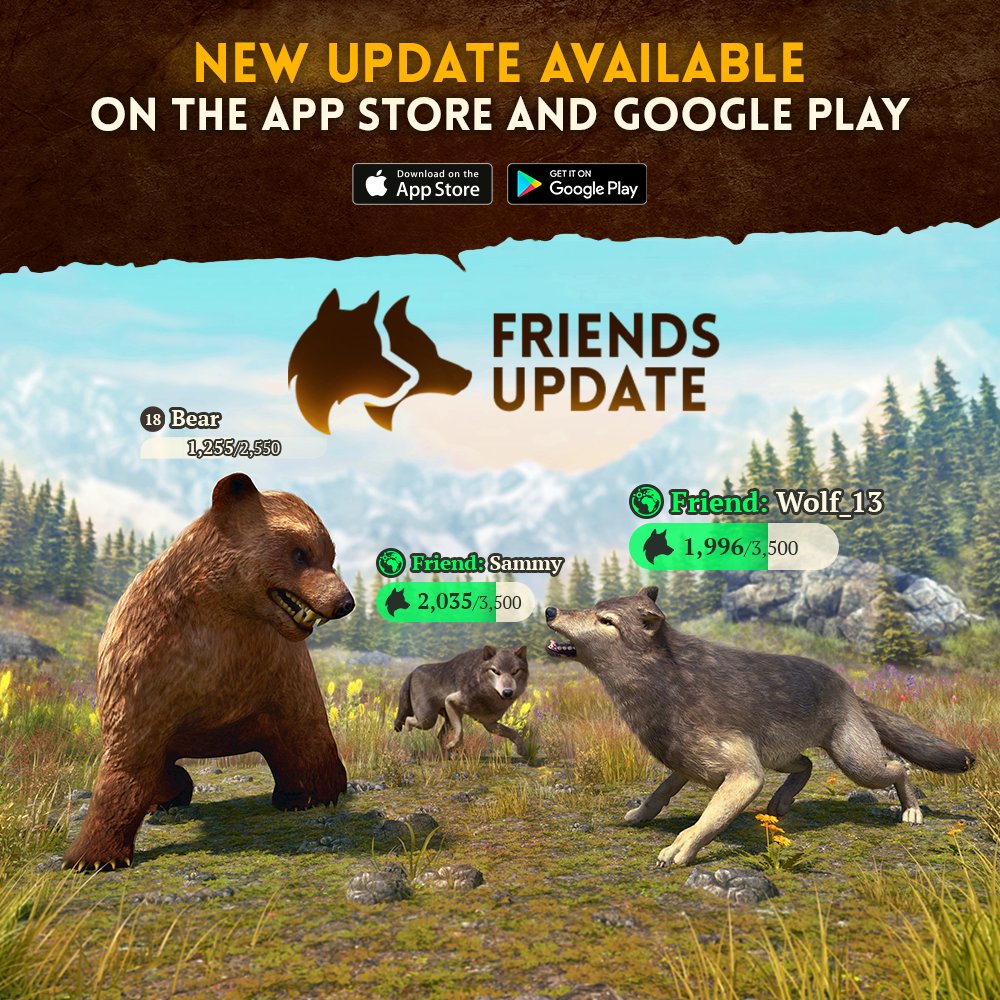The Wolf 1.3 update is here! 🐺 You can finally play with your friends and create your dream pack. 

Download now!
App Store ▶️ apple.co/2kRLoT4  
Google Play ▶️ bit.ly/2jh0159 
#TheWolf #mobilegame #gamedev #rpg #simulator