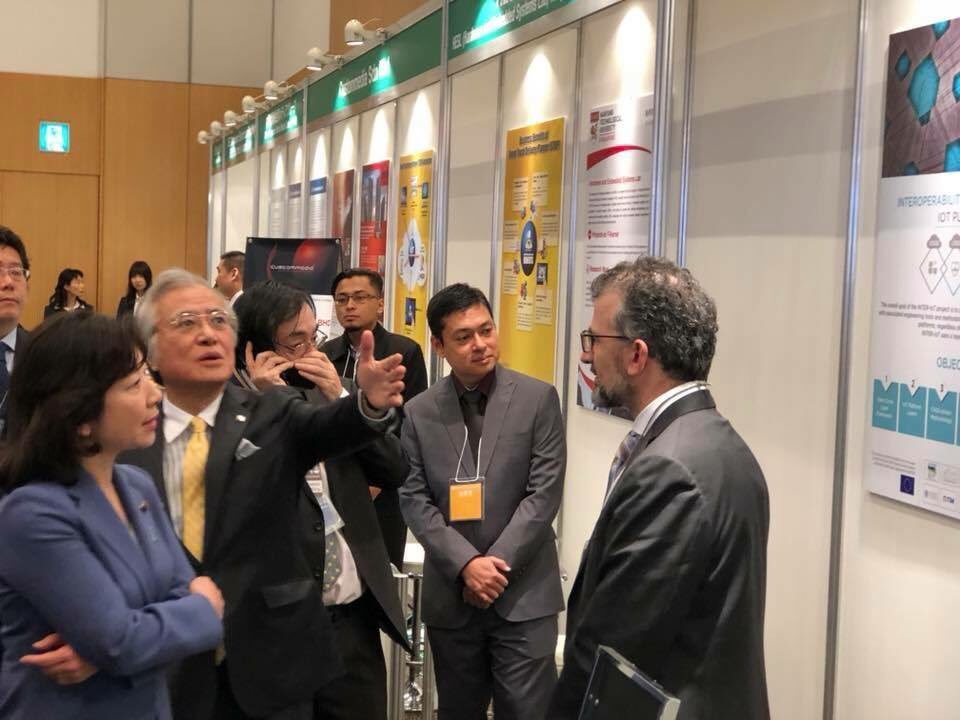 High moment: Explaining to Prof Sakamura and Ms Noda (Minister for Internal affairs and Communication) what we are developing ... #tronsimposium