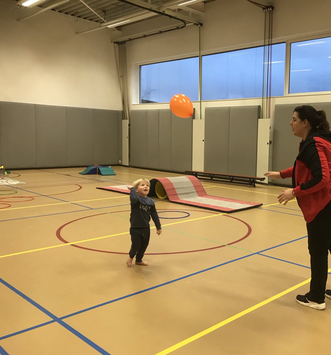 Vandaag Ballonnen, klimmen spelen&amp;plezier ouder en kind dans en gym <a href="/HartenvoorSport/">Harten voor Sport</a>  <a href="/WTHoograven/">Wijk Team Hoograven</a>